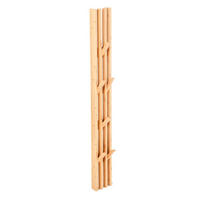 WANDGARDEROBE Bambus Naturfarben 6 Haken 100×14×3,5 cm - Naturfarben, Holzwerkstoff (14/100/3.5cm) - Begryf