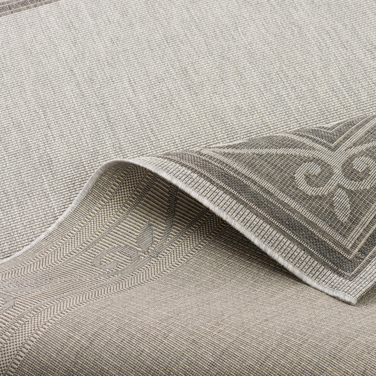 MODERN FLACHGEWEBE RUGGY BAROCK BORDÜRE - Grau, Textil (80/150cm) - Pergamon