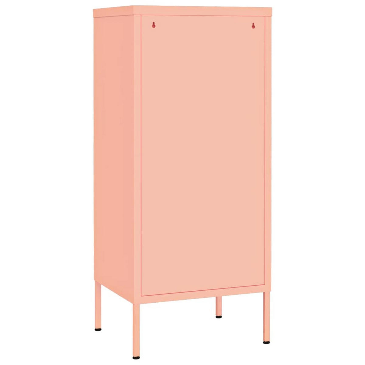 LAGERSCHRANK Rosa 42,5/35/101,5 Cm Stahl - Rosa, Metall (35/101.5/43cm) - vidaXL