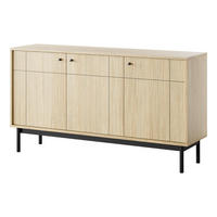 SIDEBOARD JAPANDI Beige 154x39x84 cm - Beige, Holzwerkstoff (154/84/39cm) - FURNLUX