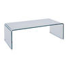 COUCHTISCH - Sicherheitsglas - ALONZO - Transparent/Hellgrau, Glas (110/55/35cm) - Vente-Unique