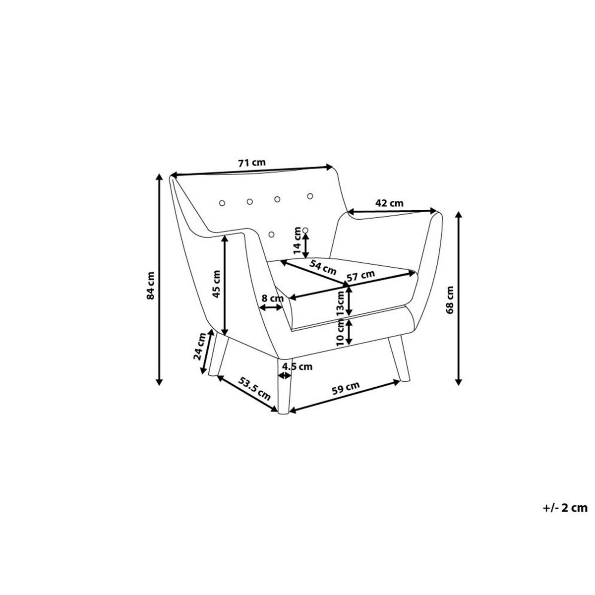 SESSEL Polsterbezug Rosa Drammen - Pink, Holz/Textil (71/84/54cm) - Beliani