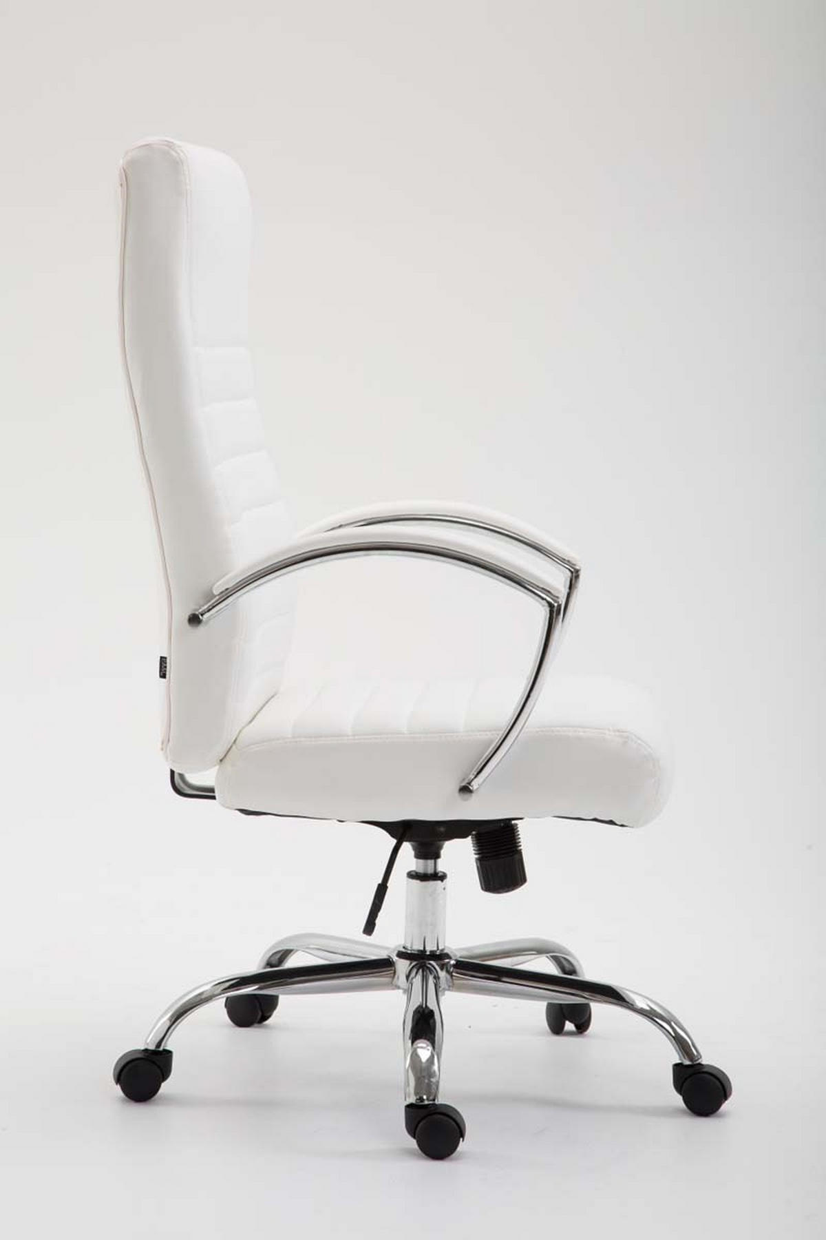 BÜROSTUHL Vallon, Kunstleder Weiß - Weiß, Textil/Metall (60/118/68cm) - TPFLiving