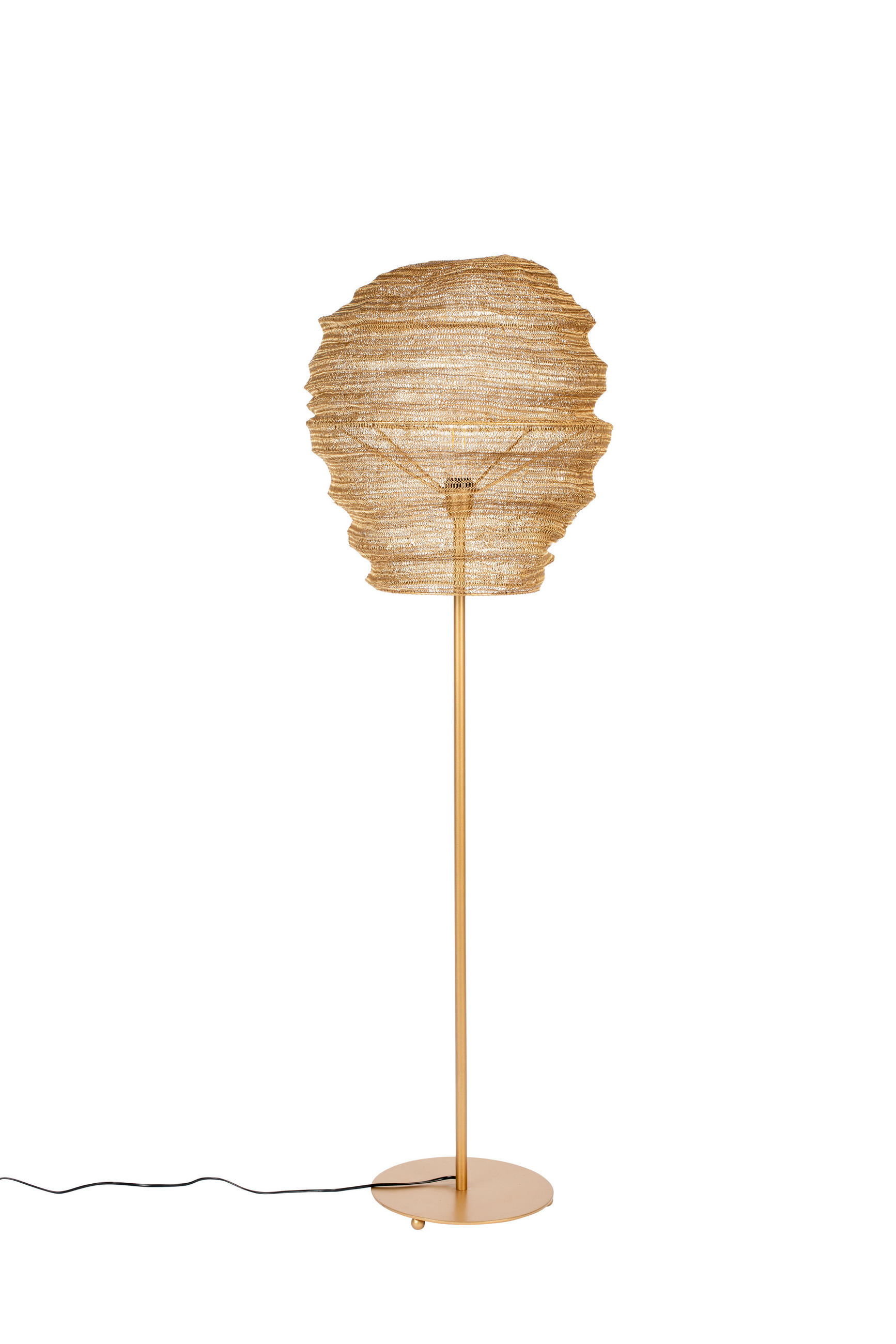 STEHLAMPE Lena - Gold - 51/51/154 cm - Goldfarben, Metall (51/51/154cm)