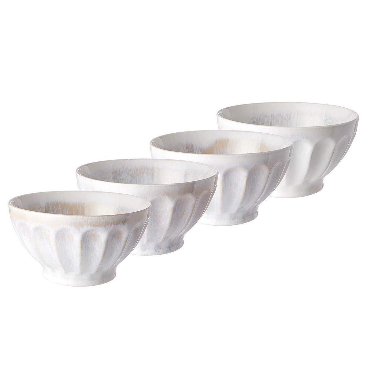 SCHÜSSEL (4er Set) Bergamo - Weiß, Keramik (16/16/9cm) - Butlers