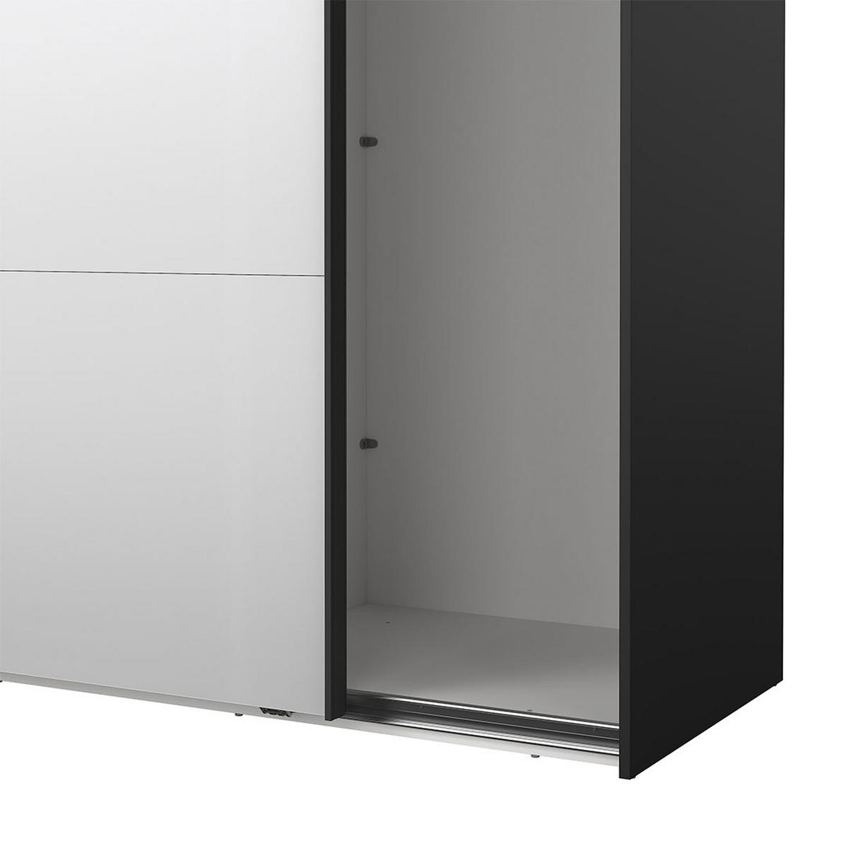 SCHIEBETÜRENSCHRANK, Catania, Schwarz, Holzwerkstoff, 244 x 67 x 221 cm - Schwarz, Holzwerkstoff (244/221/67cm) - ebuy24