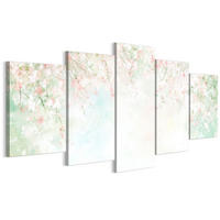 LEINWANDBILD Blütenknospen 5-tlg. 150x75 cm - Multicolor, Holz (150/75cm) - LUMASOUL