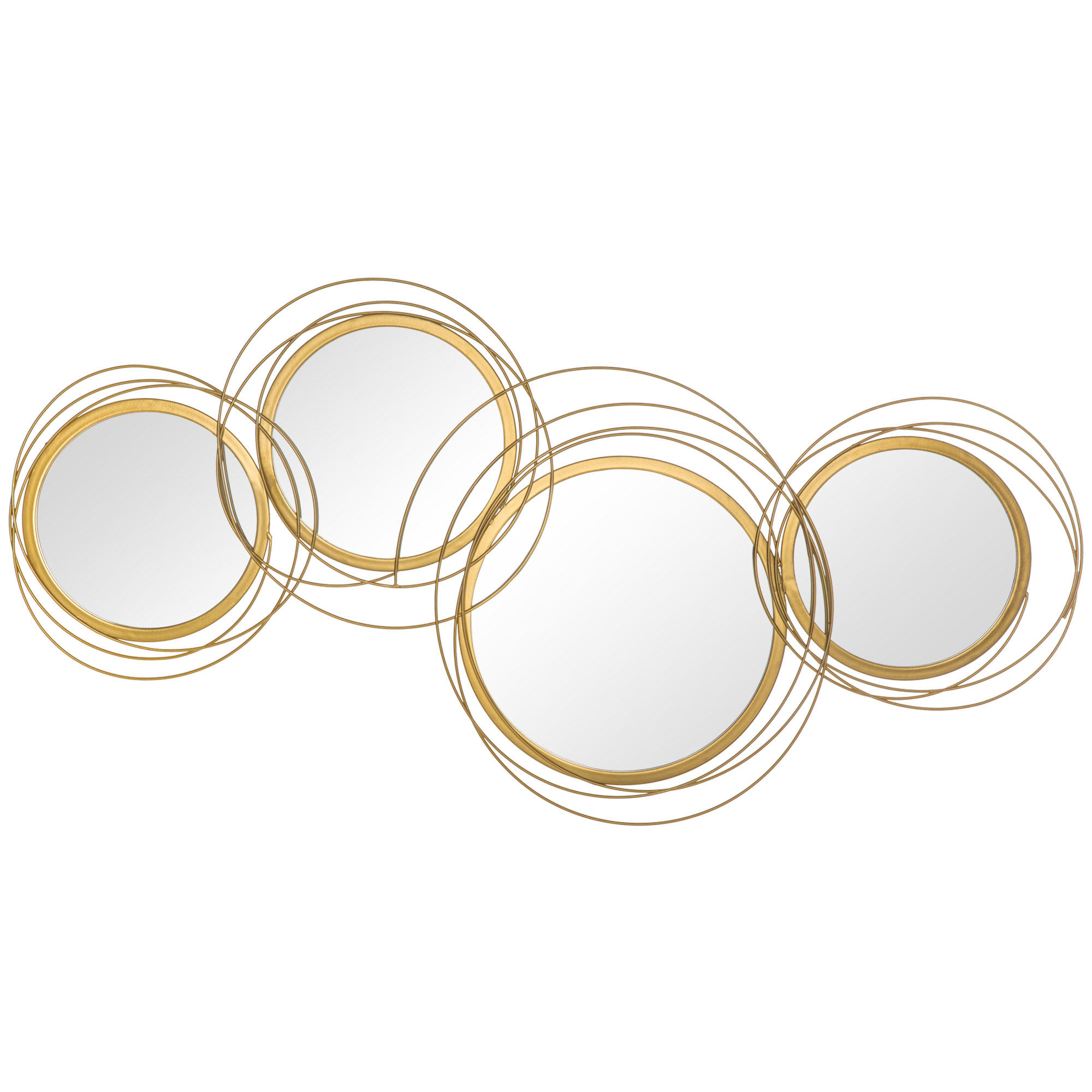 WANDDEKORATION, Eisen, Gold - Goldfarben, Metall (4/56/107cm) - HOMCOM