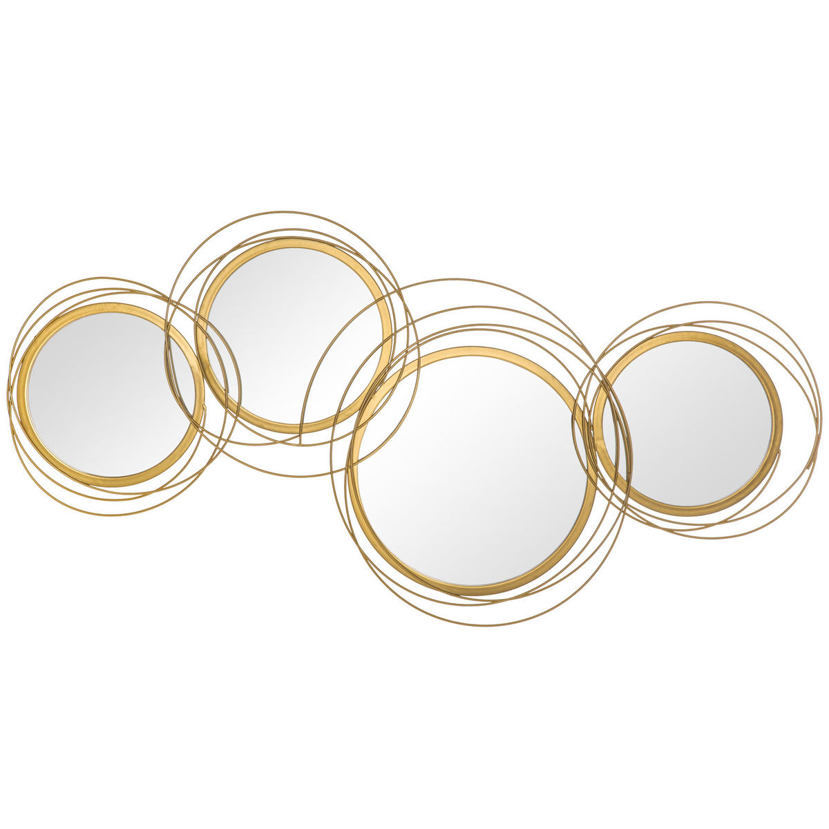 WANDDEKORATION, Eisen, Gold - Goldfarben, Metall (4/56/107cm) - HOMCOM