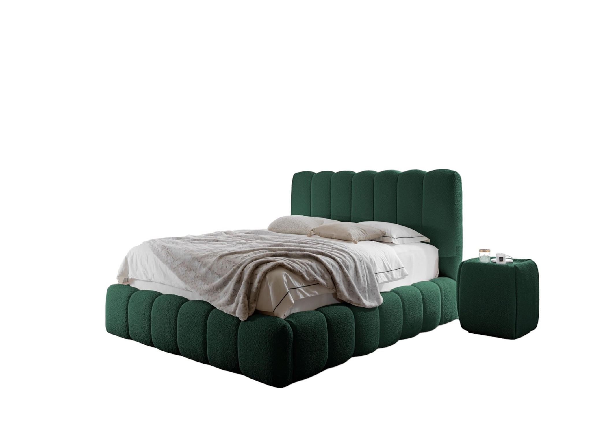 POLSTERBETT Carson In Catch Me Set.4 - Grün, Holzwerkstoff/Textil (200/200cm) - Fun Möbel