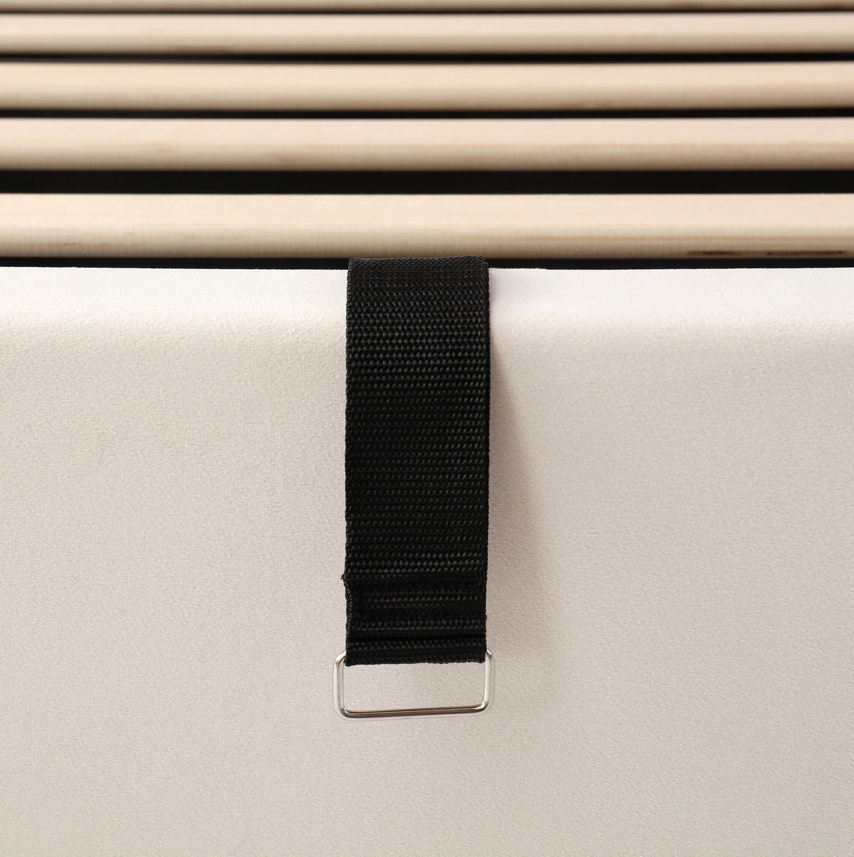 POLSTERBETT mit hydraulischem Stauraum 90x200 cm Samt Beige - Weiß, Metall (90/200cm) - Beauniv