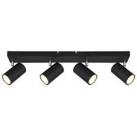 DECKENLEUCHTE Robby Schwarz matt - Schwarz, Metall (56/6/12cm) - Globo Lighting