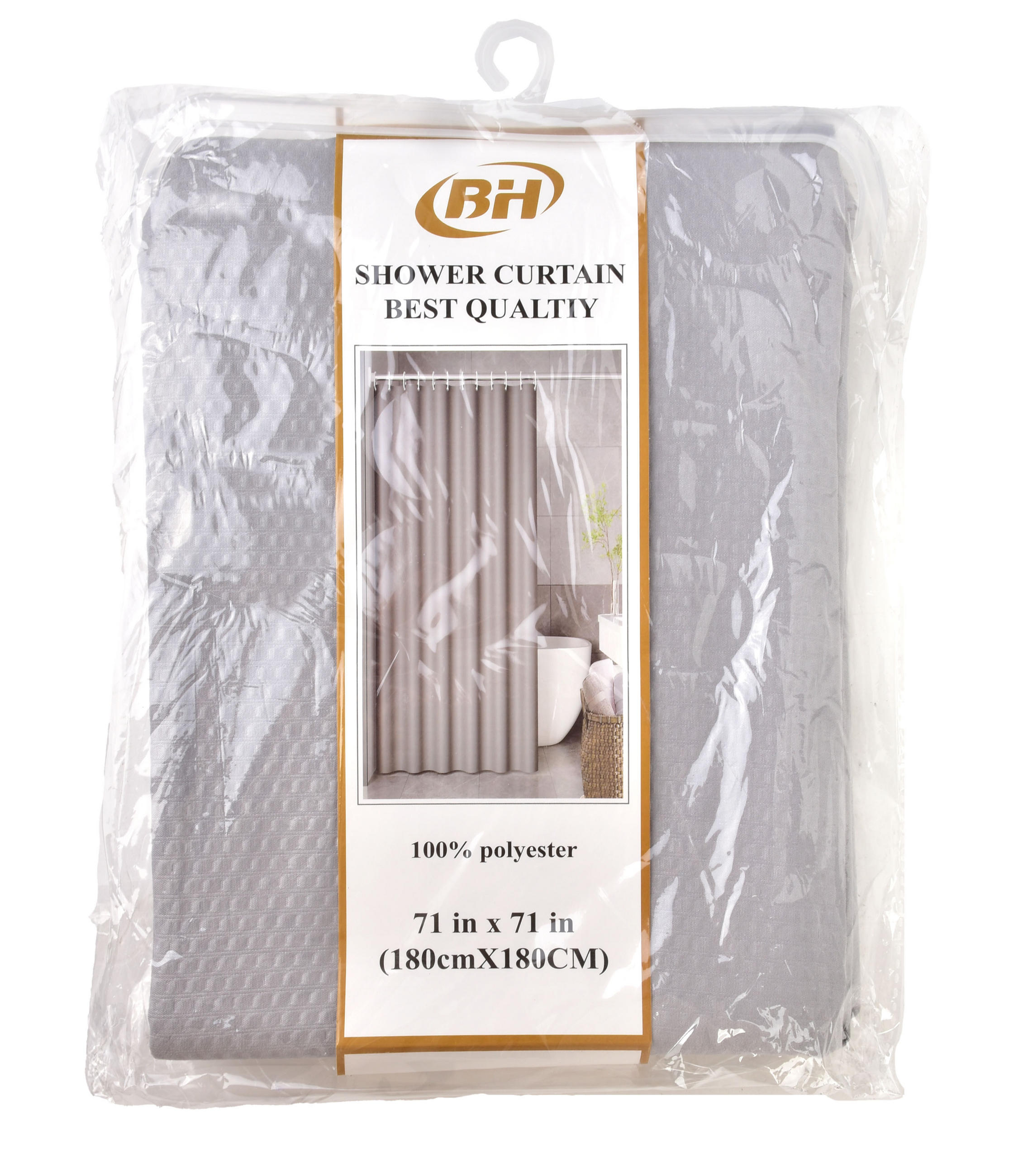 DUSCHVORHANG Zac Grau 180/180/180 cm Textilien - Grau, Textil (180/180cm) - Mondex