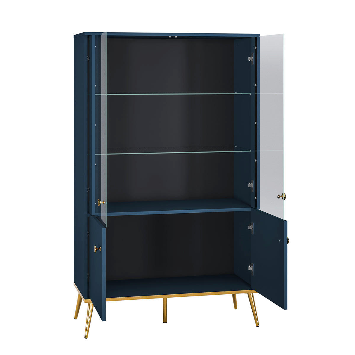 VITRINE Thalia Blau - Blau, Holzwerkstoff (92/152/40cm) - Petits-meubles