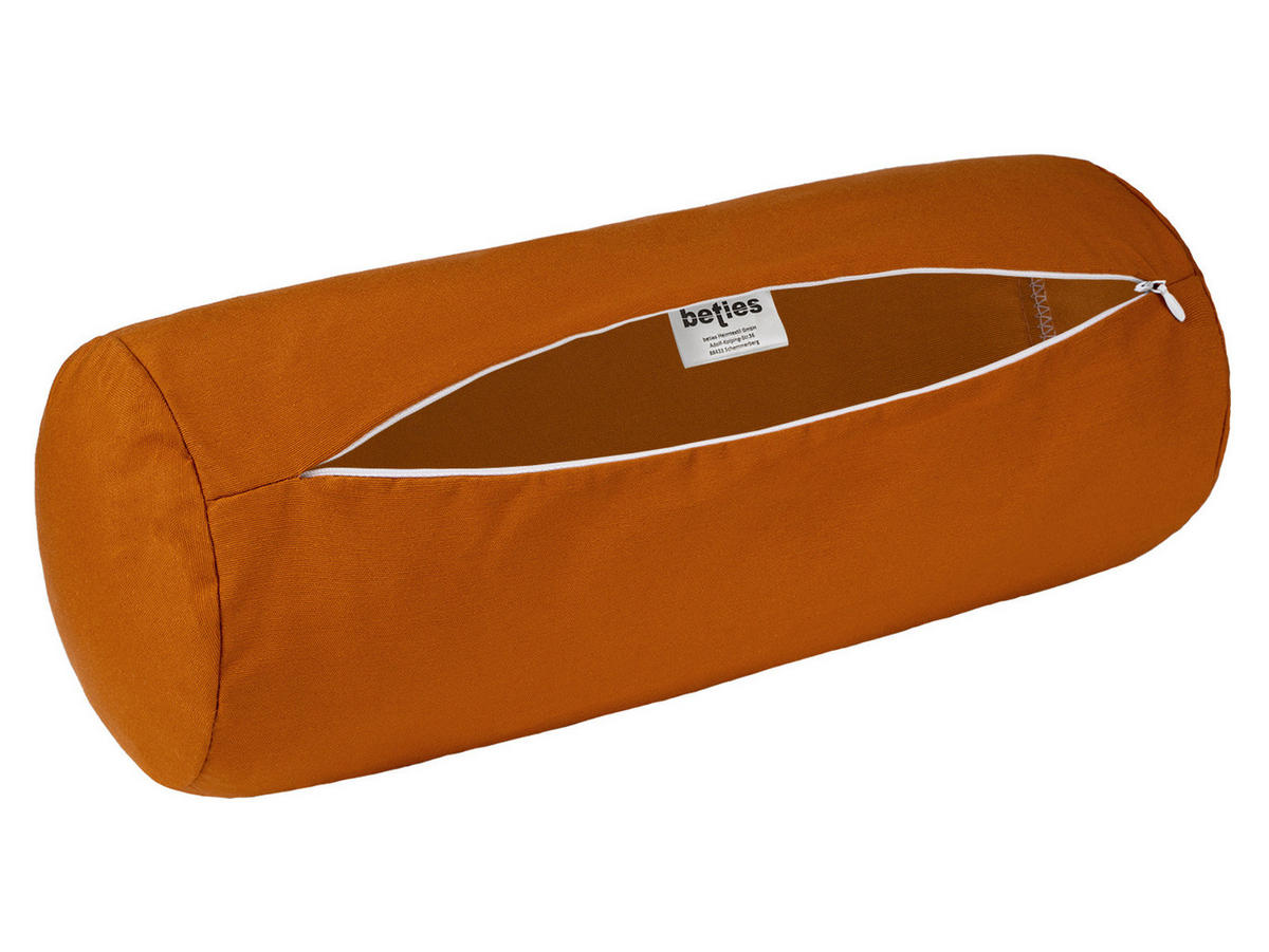 NACKENROLLENHÜLLE Wunschton sanddorn-orange 15/40 cm - Orange, Textil (15/40cm) - beties Heimtextil