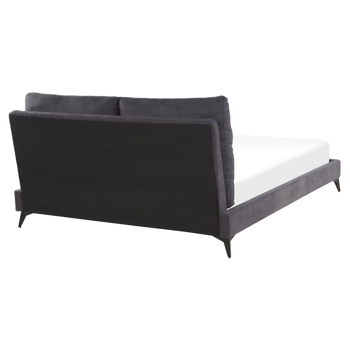 POLSTERBETT 160/200cm Dunkelgrau Melle - Dunkelgrau, Textil (160/200cm) - Beliani