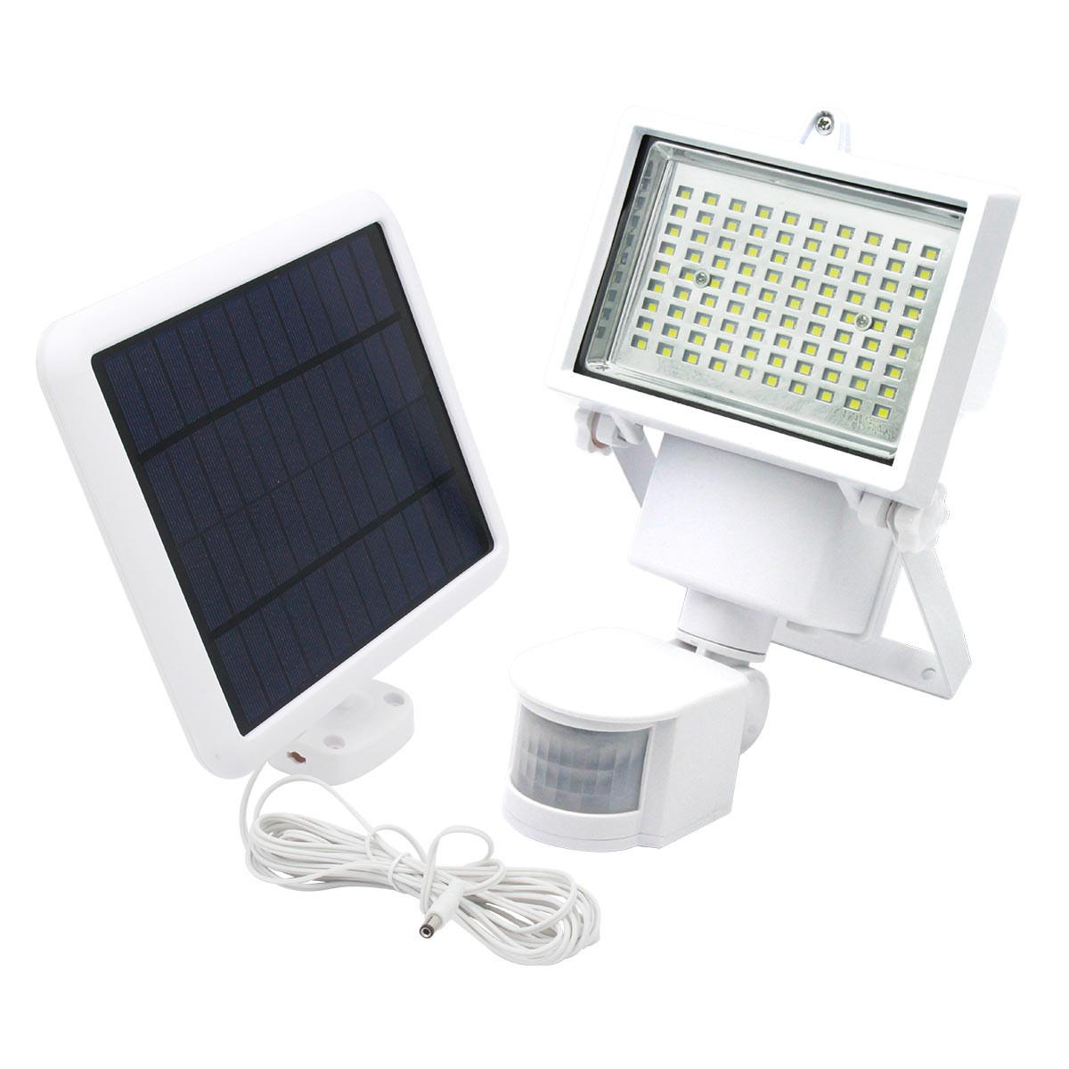 Lumisky Solarsensor-Scheinwerfer Weiß 13.5x10.5x22 cm