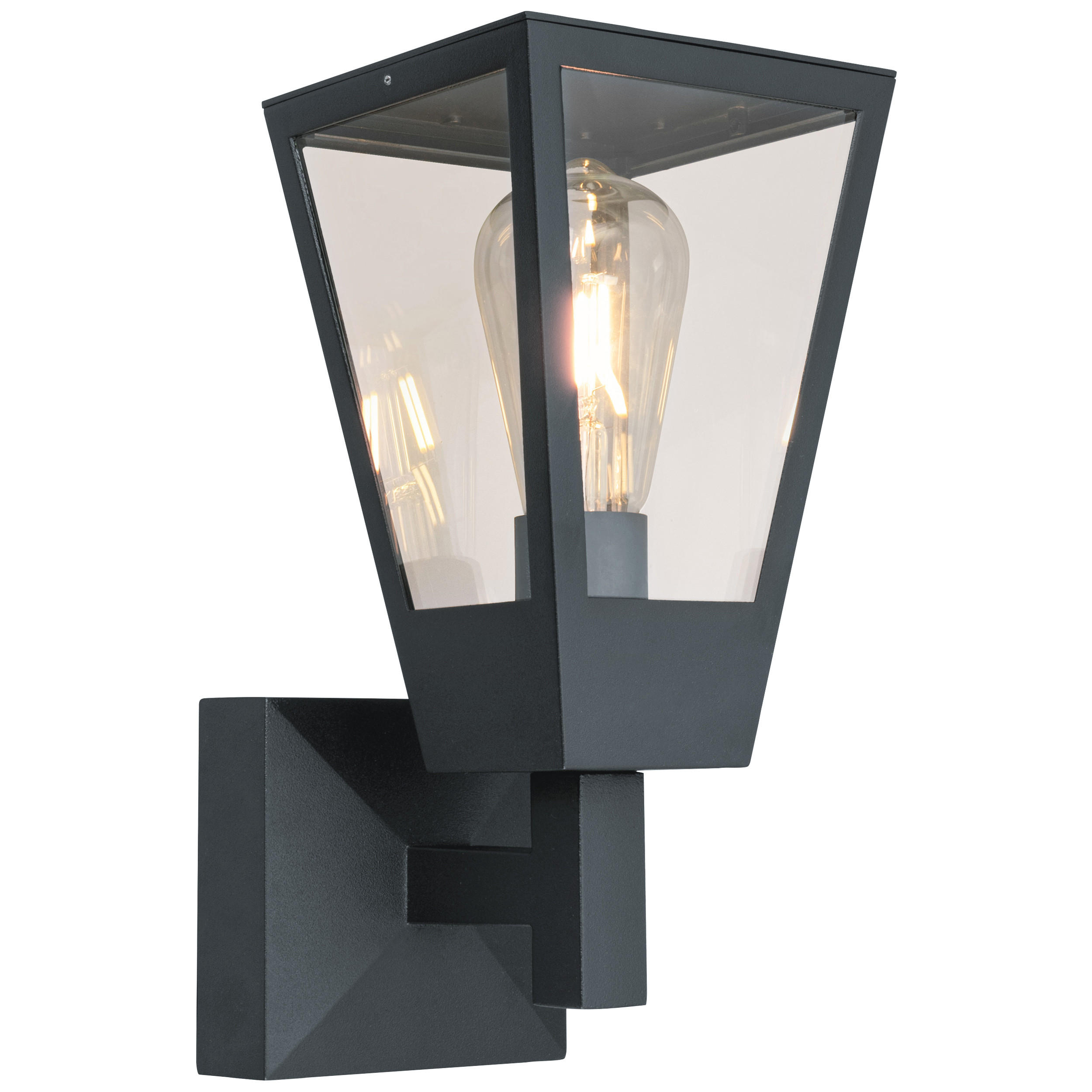 AUSSENWANDLEUCHTE Westcliff Anthrazit/Transparent 19,9/14/32 cm - Multicolor, Metall (14/32/19.9cm) - Brilliant