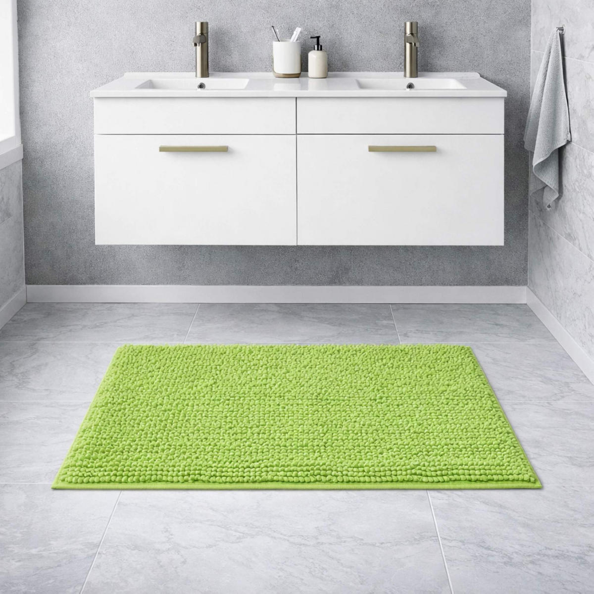 BADEMATTE PARIS - Grün, Textil (50/80cm) - WohnDirect