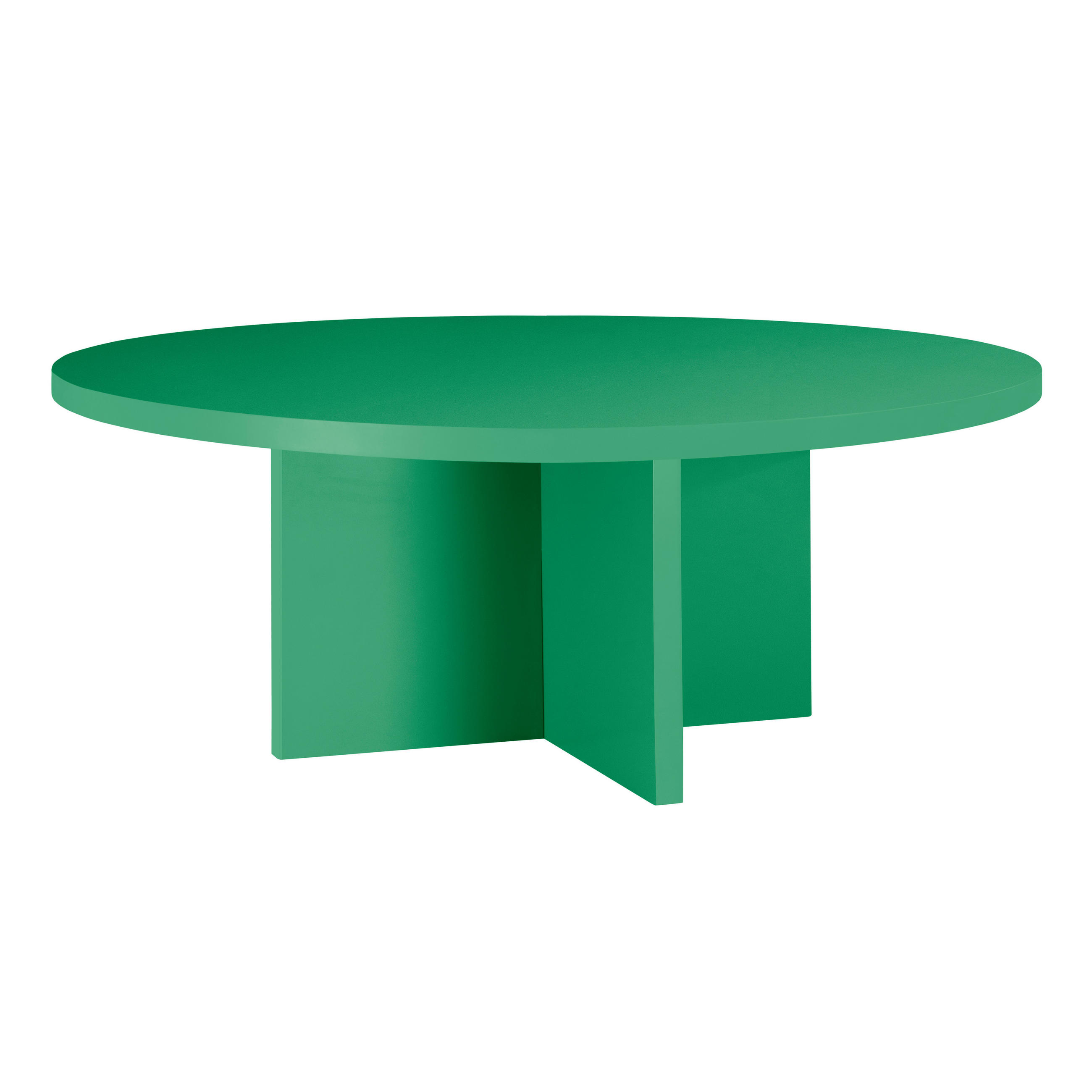 COUCHTISCH Runder, MDF-Platte 3 cm stark, Smaragdgrün, 100 cm - Smaragdgrün, Holzwerkstoff (100/100/42cm) - RNT By Really Nice Things