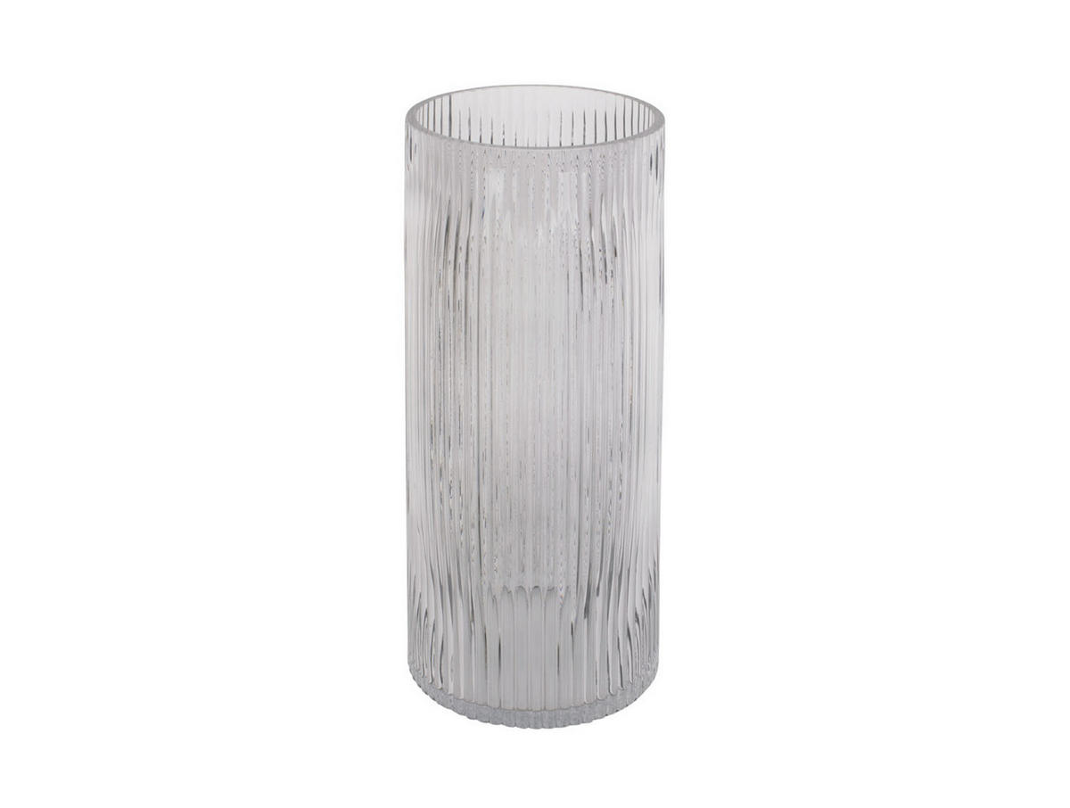 VASE Allure Straight 12/12/30 cm - Grau, Glas (12/30cm) - Present Time