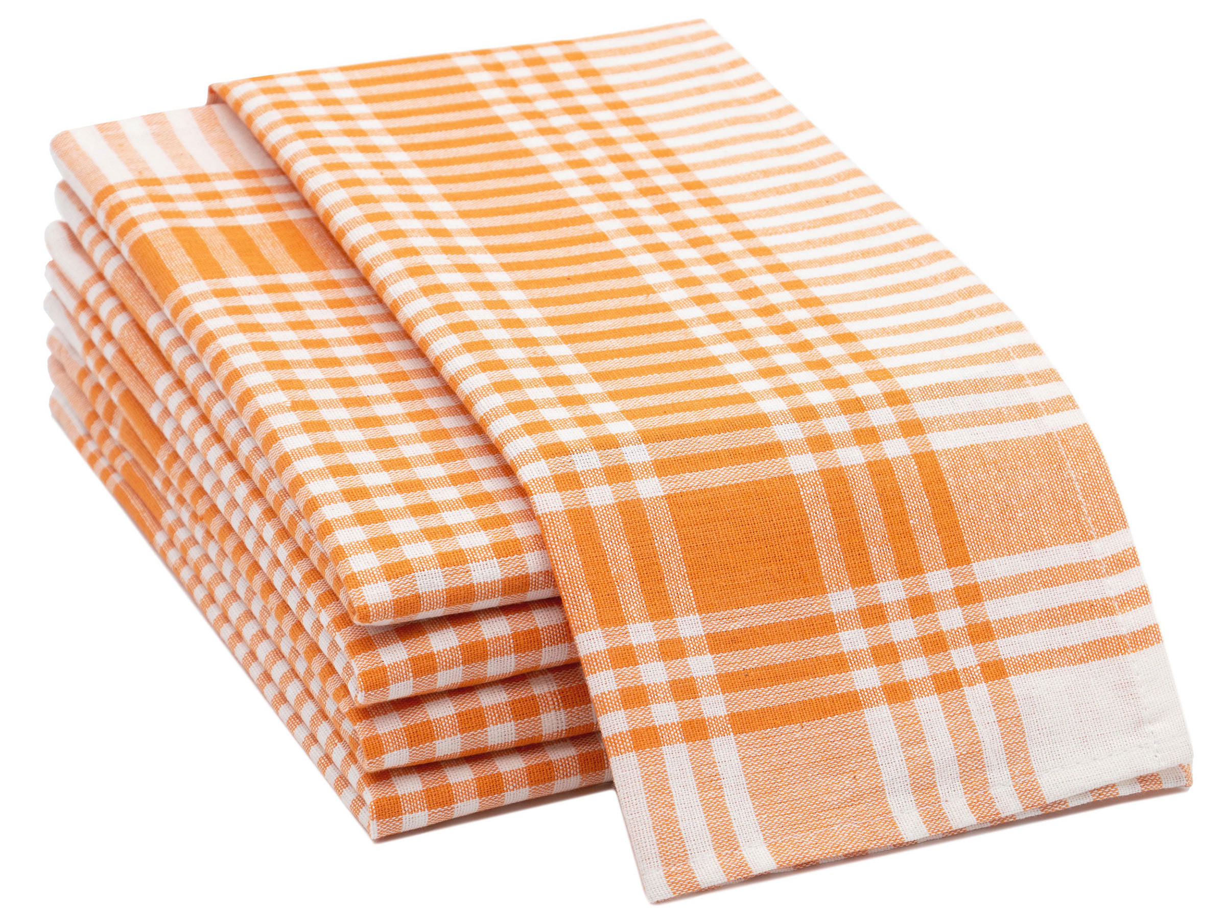 GESCHIRRTÜCHER, 5er-Set, 50x70 cm, 100% Baumwolle, Orange - Orange, Textil (50/70cm) - Zollner