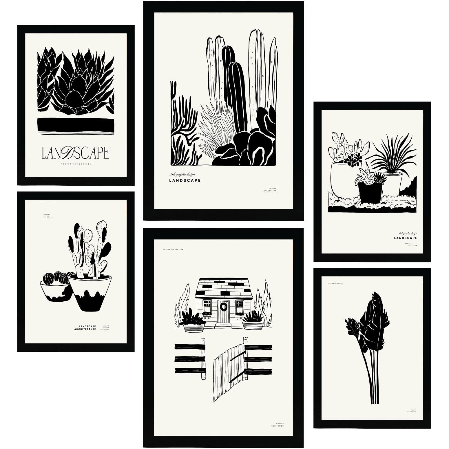 Nacnic Poster Schwarz 29x3 cm