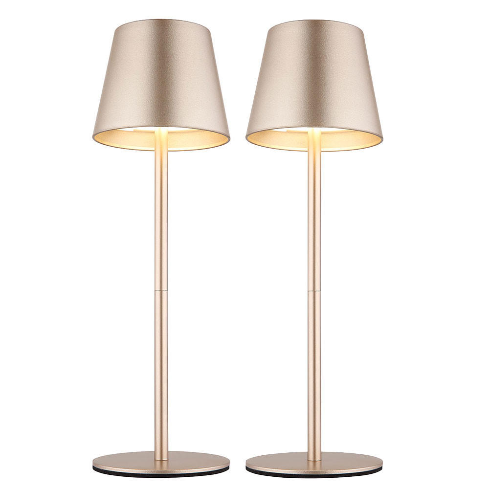 LED AUSSENLEUCHTE Beige 2x - Beige, Metall (11.5/11.5/36cm) - Globo Lighting