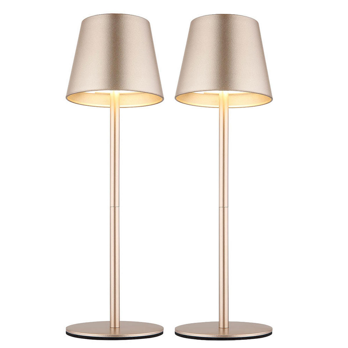 LED AUSSENLEUCHTE Beige 2x - Beige, Metall (11.5/11.5/36cm) - Globo Lighting