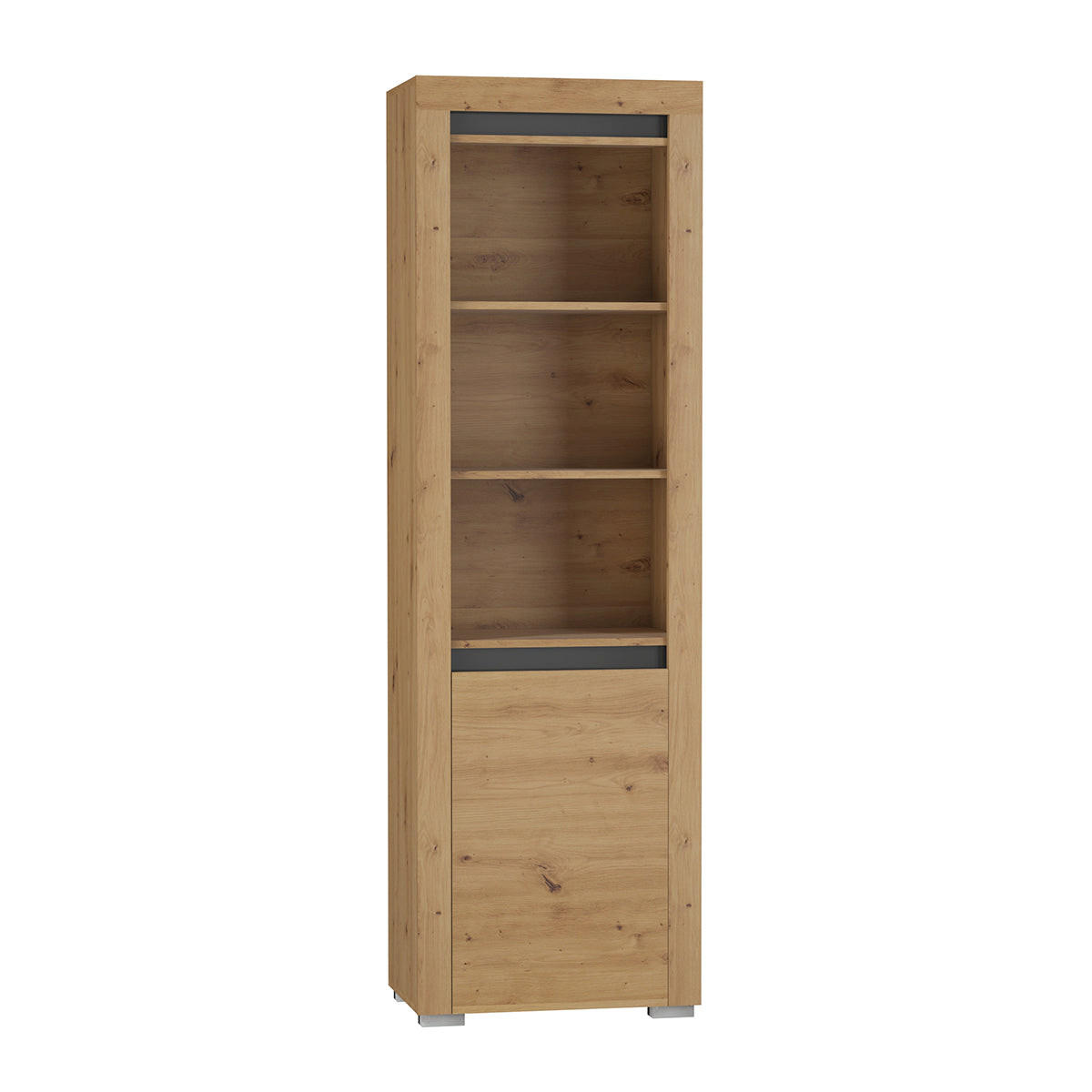 BÜCHERREGAL Kasla Holz und Anthrazitgrau - Grau, Holzwerkstoff (60/195/39cm) - Petits-meubles