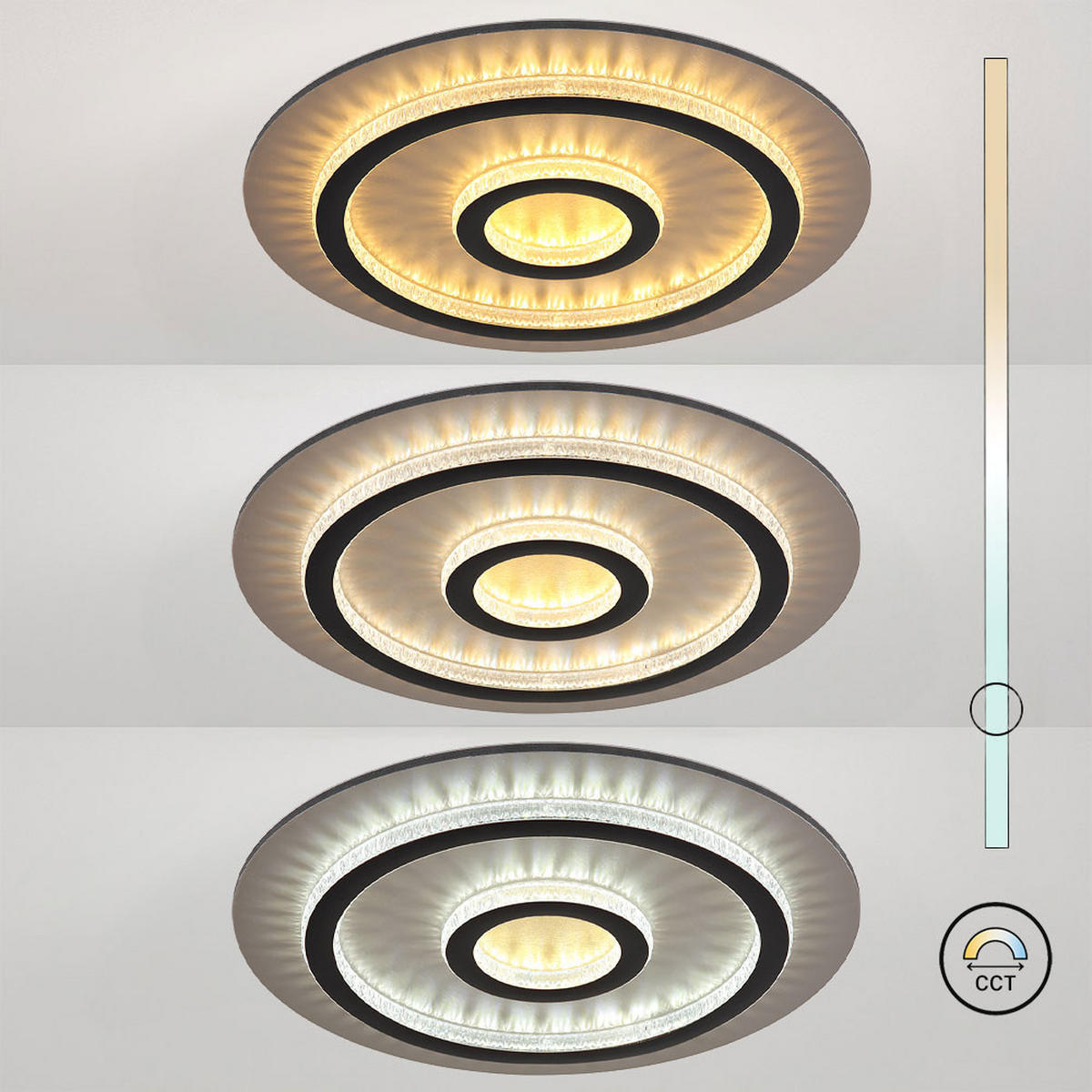 LED DECKENLEUCHTE Jayden Grau Gold - Grau, Metall (45/45/5.5cm) - Globo Lighting