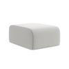 POUF Samt Stoff Grau - Silberfarben/Schwarz, Holzwerkstoff/Kunststoff (72/42/94cm) - Makamii