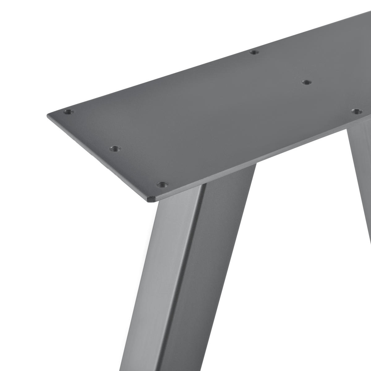 TISCHGESTELL-SET 2-TLG. Eschau - Grau, Metall (40/40/12cm) - [en.casa]