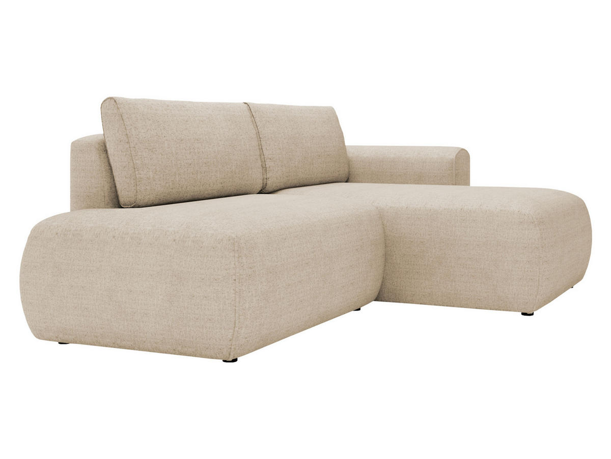 ECKSOFA Mila - Creme/Schwarz, Holzwerkstoff/Kunststoff (164/264cm) - MIRJAN24