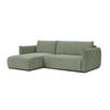 ECKSOFA TAUER 3-Sitzer rechts, mint - Schwarz/Grün, Holz/Textil (248/173cm) - Courtois Laville