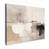 LEINWANDBILD Abstrakt - Kunst - Grau Wandbilder 80x60 cm - Hellgrau, Textil (80/60cm) - MuchoWow