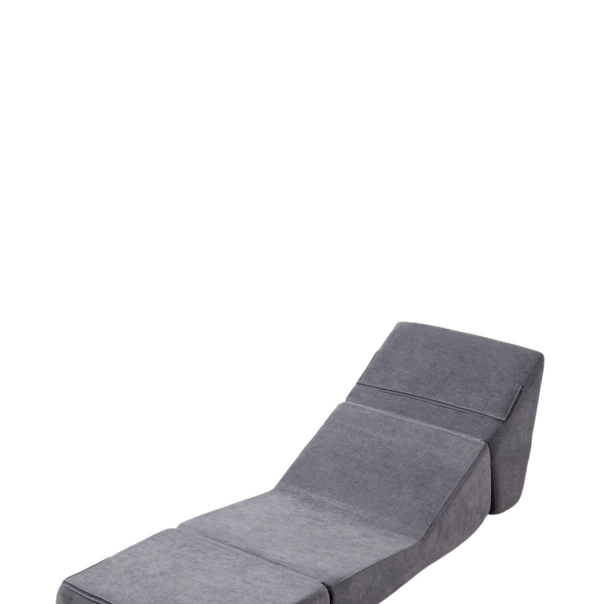 SCHLAFSOFA in Grau – 3-in-1, klappbar und armlehnenlos - Grau, Textil (90.7/71/81cm) - BEAOK