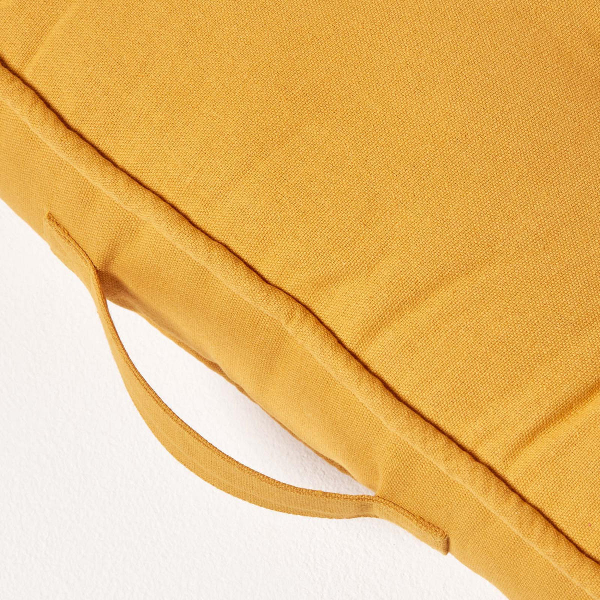 SITZAUFLAGE für Zweisitzer-Sofa 100 x 48 cm – dickes Sitzkissen senfgelb - Dunkelgelb, Textil (48/100/10cm) - Homescapes