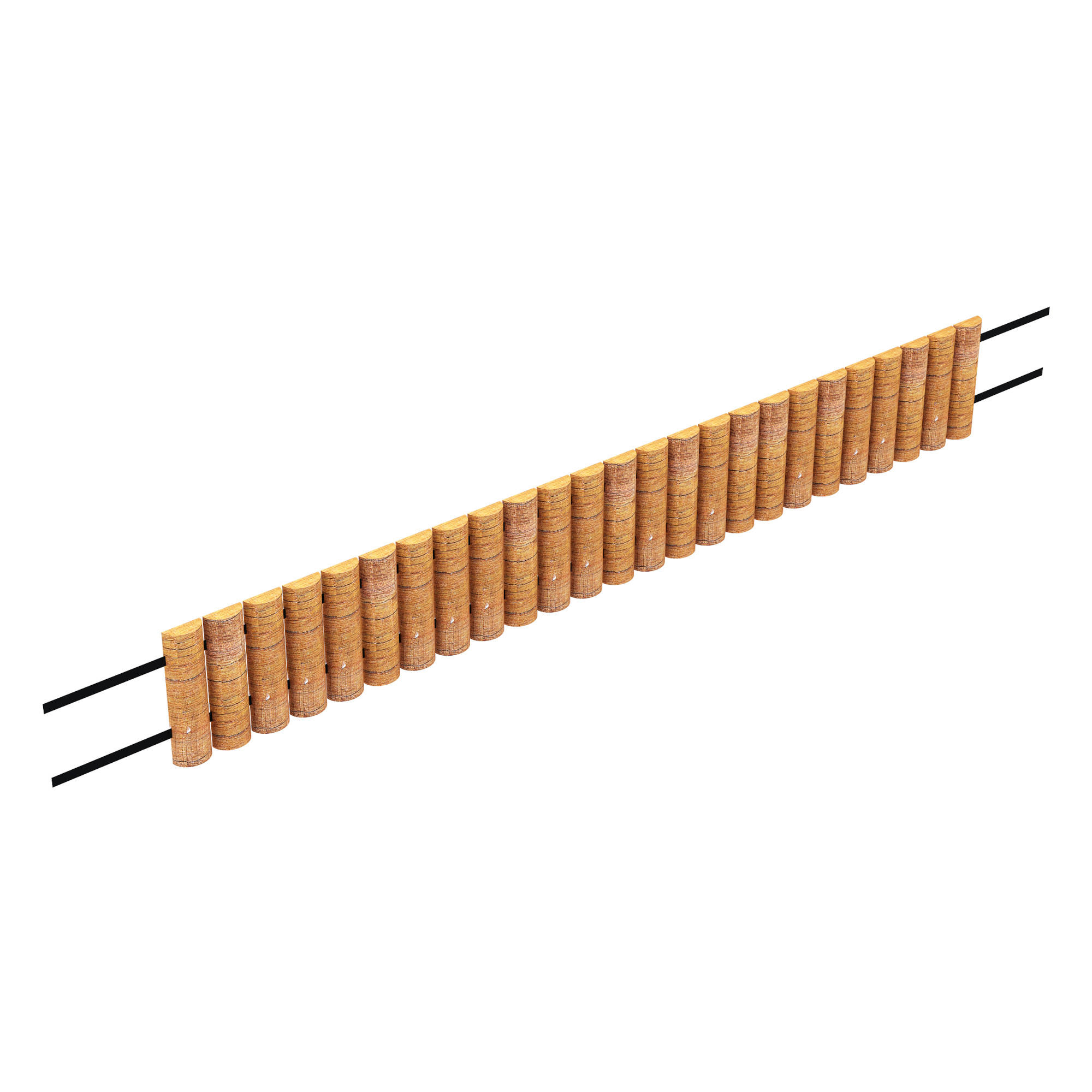 PALISADE Rotta - Naturfarben, Holz (150/20/1.8cm) - [en.casa]