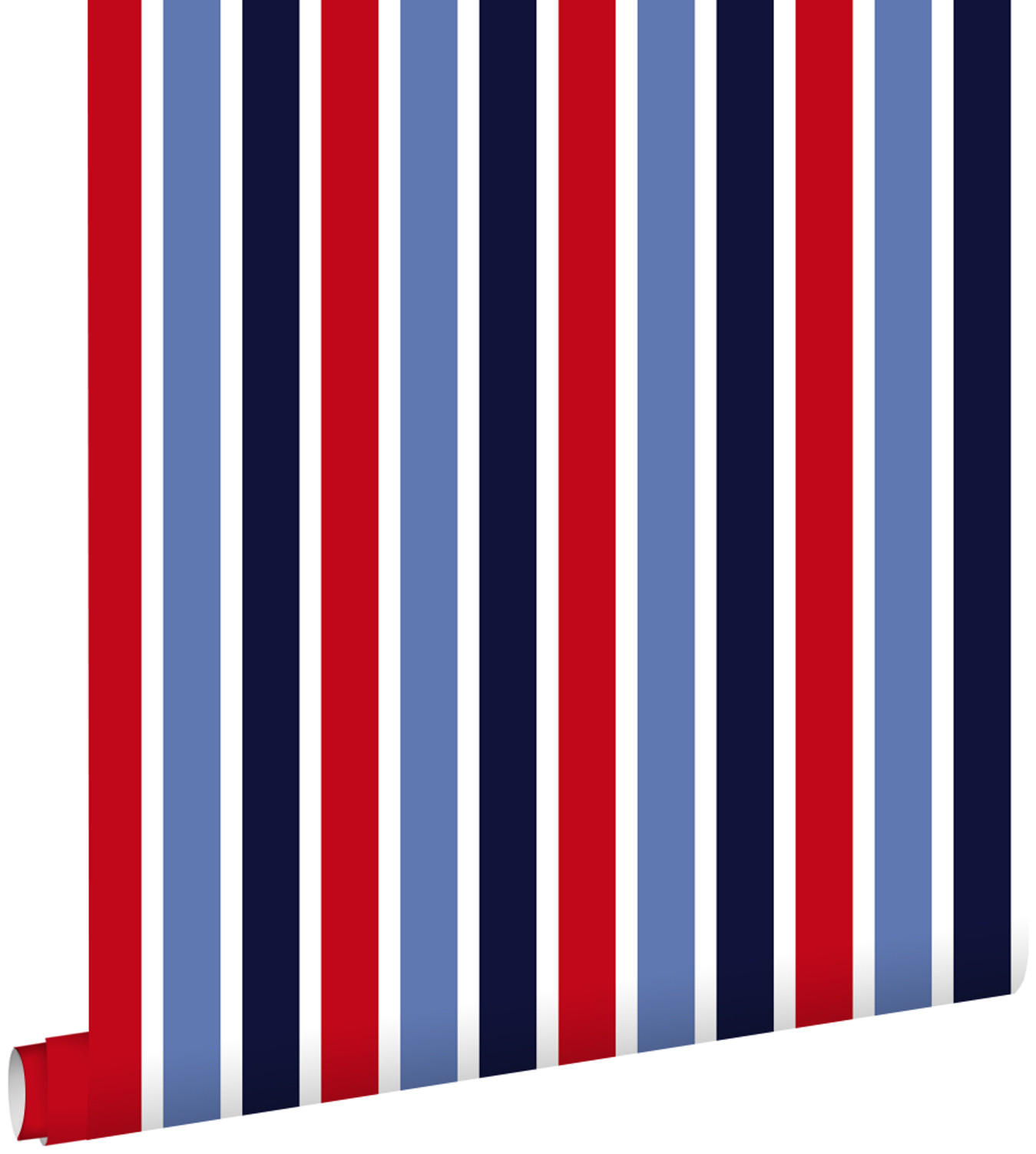TAPETE vertikale Streifen 53 cm x 10.05 m - Blau, Papier (53/0.1cm) - ESTAhome