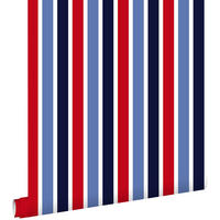 TAPETE vertikale Streifen 53 cm x 10.05 m - Blau, Papier (53/0.1cm) - ESTAhome