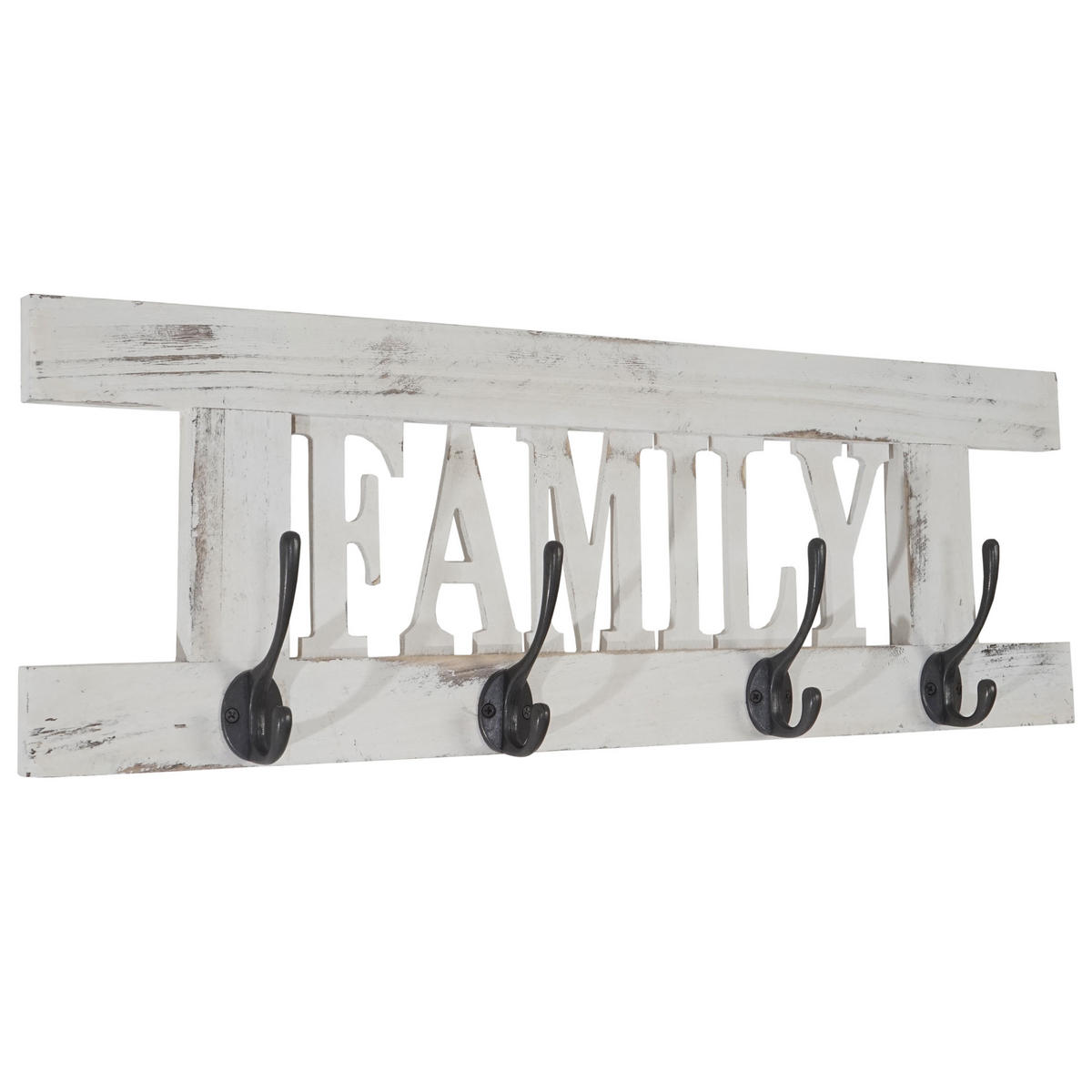 WANDGARDEROBE FAMILY SHABBY-LOOK Cremeweiß - Weiß, Holz (60/21/2cm) - MCW