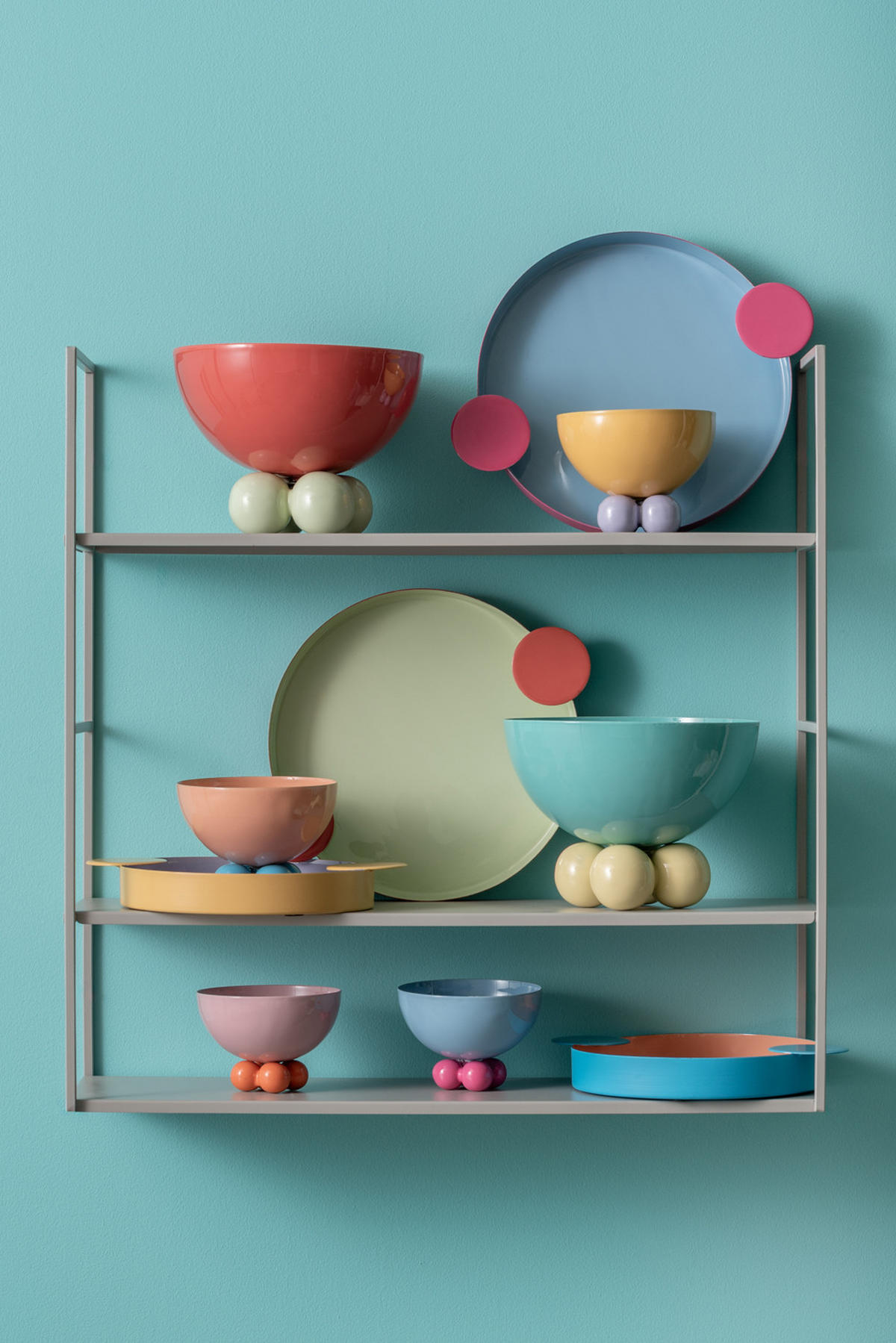 SCHALE Double Funky 11/11/9 cm - Blau, Kunststoff (11.5/9cm) - Present Time