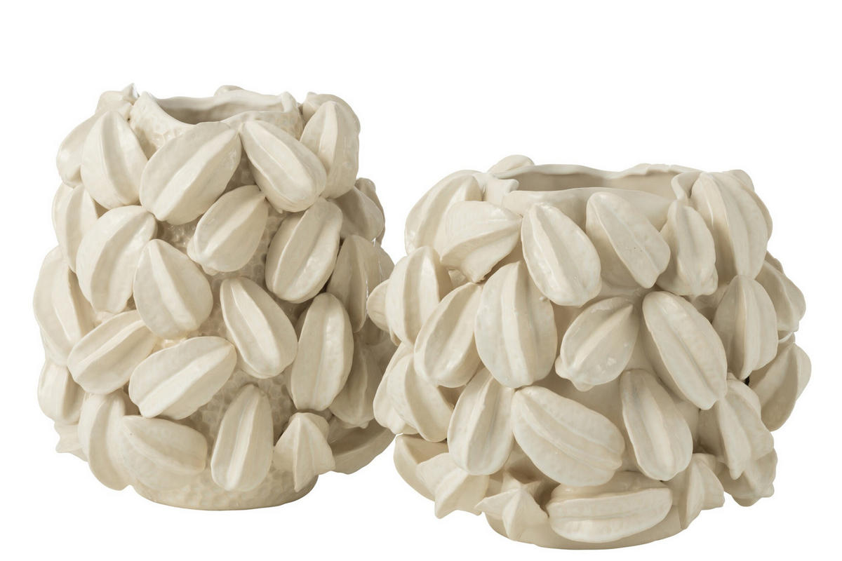 VASE CACAURIS - Töpferei - Beige - L - Ø 33.5 cm - Beige, Keramik (31cm) - J-Line
