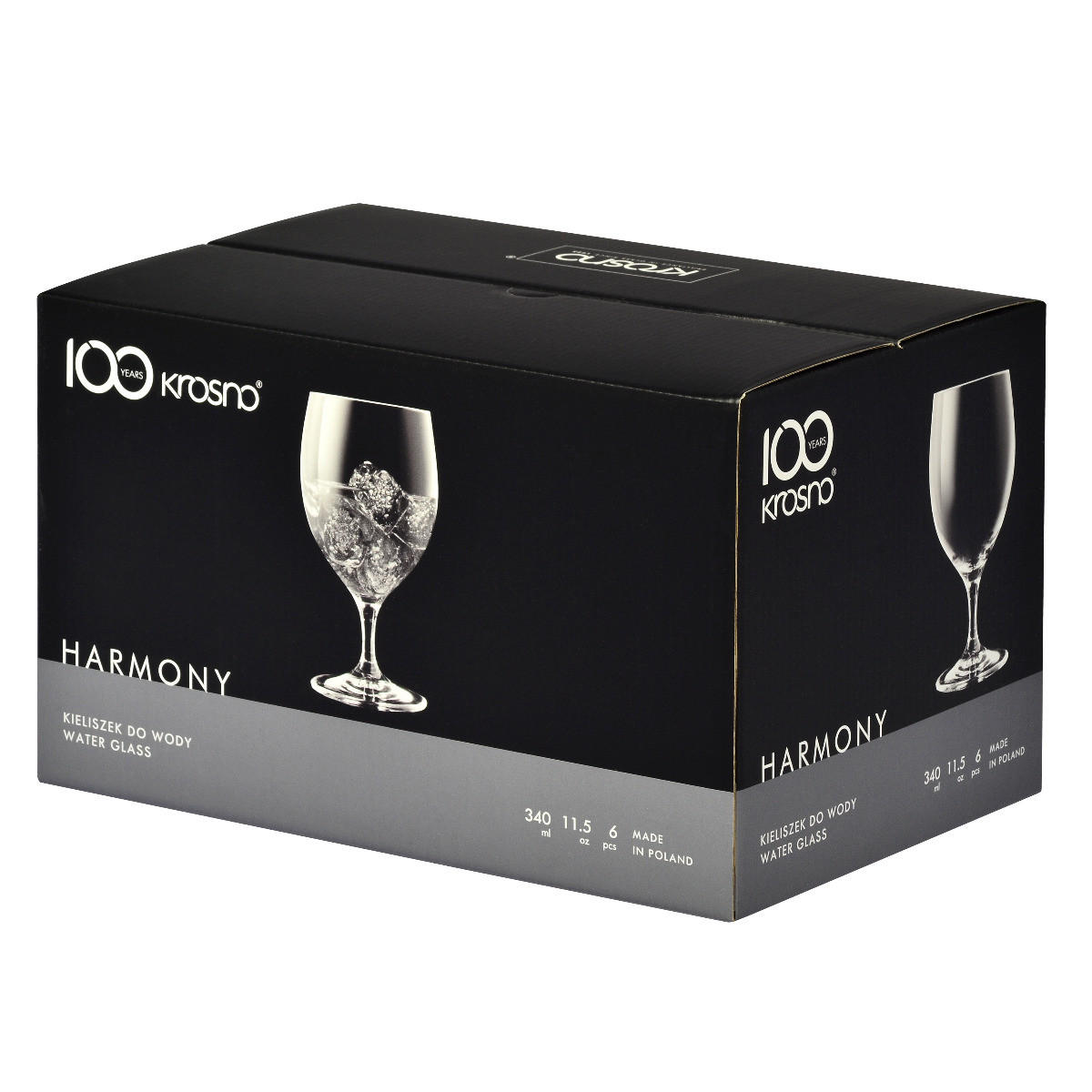 WASSERGLÄSER Harmony, 6er-Set, 340 ml - Transparent, Glas (0.34L) - Krosno Glass