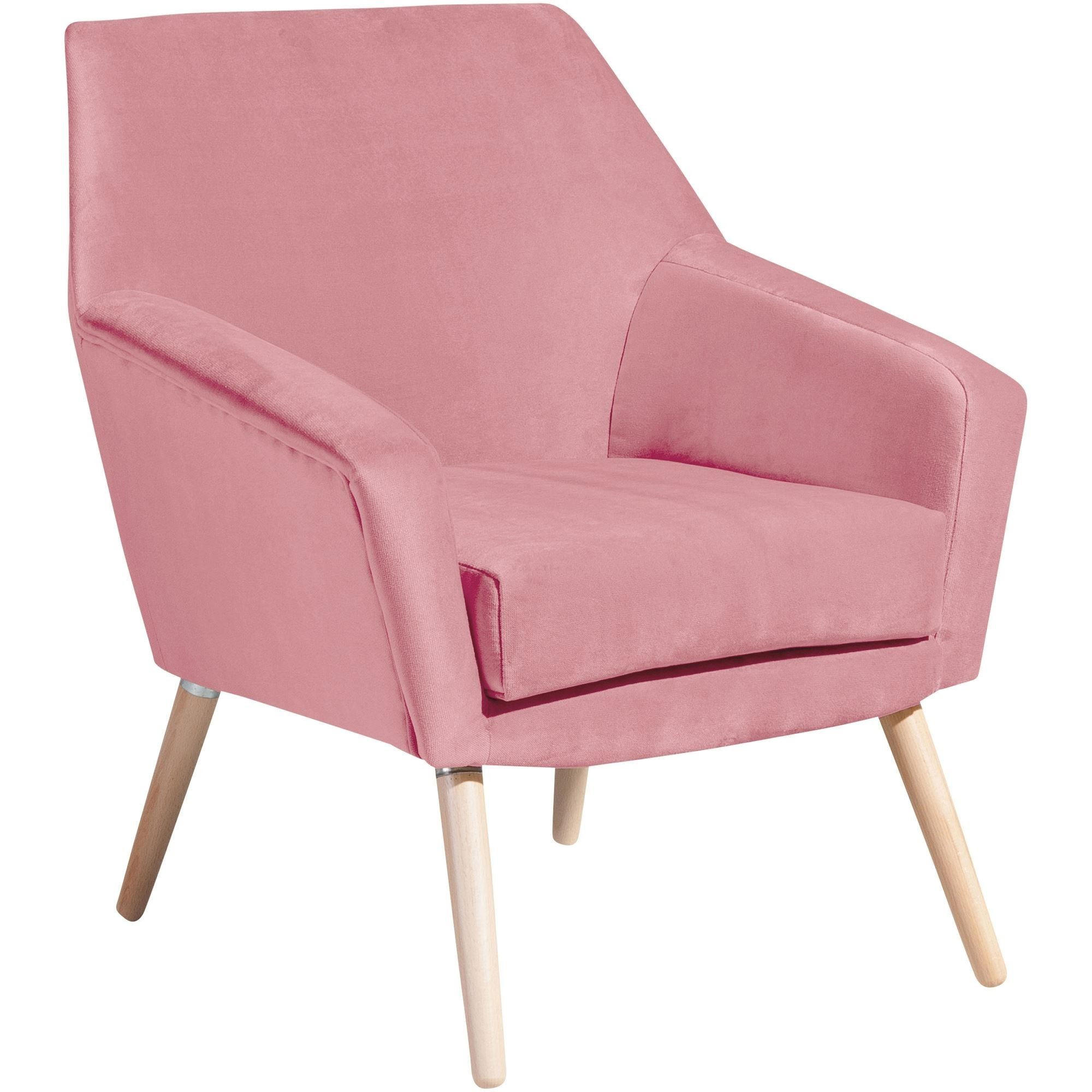 58aufmkessel Sessel Buche, Rosa 71x81x67 cm