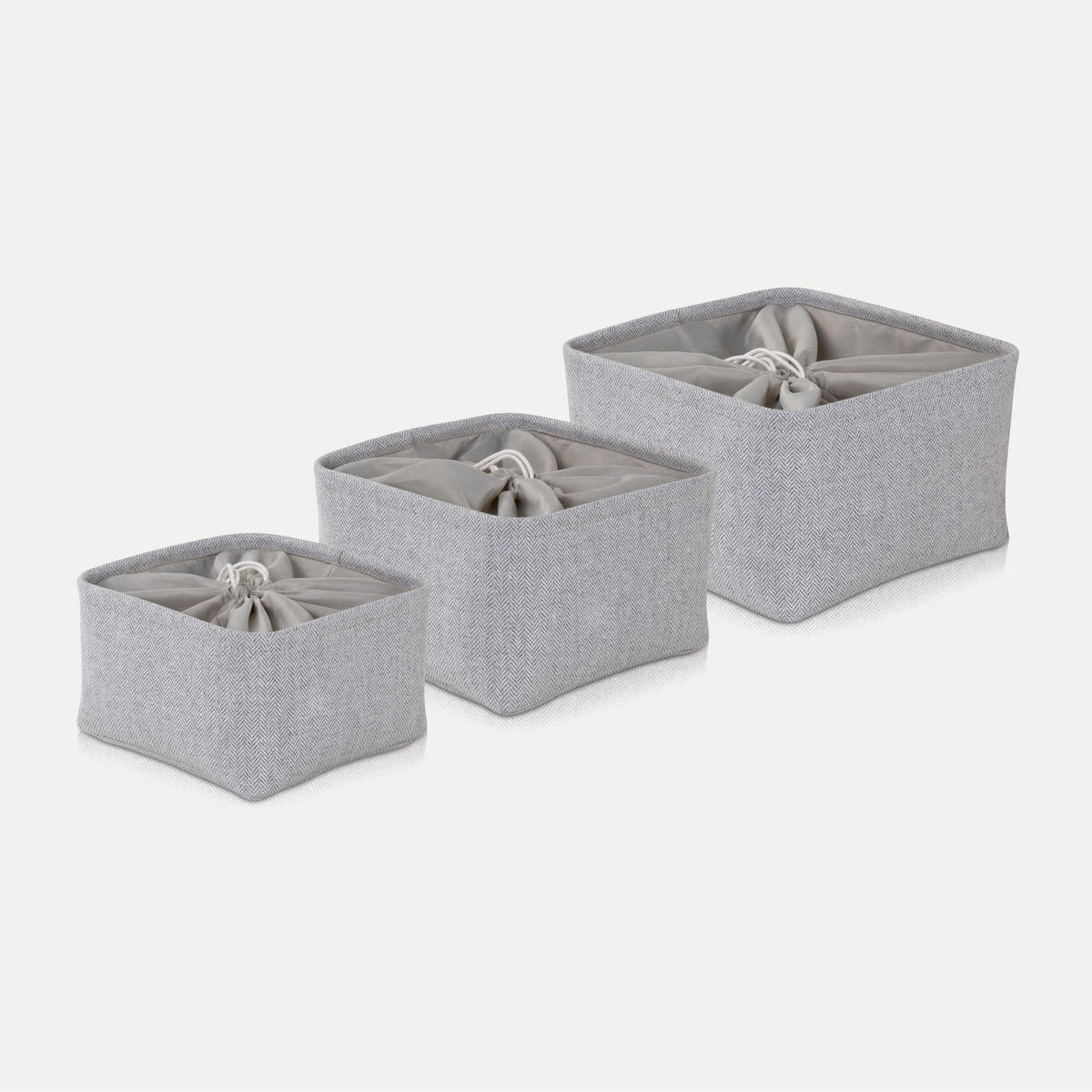 AUFBEWAHRUNGSBOX TWEED - Grau, Textil (30/18/30cm) - MÖVE