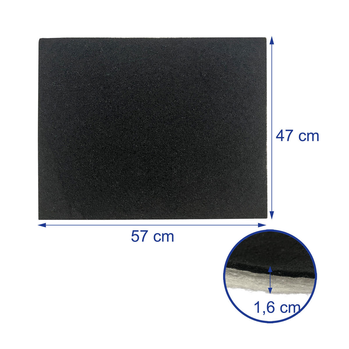 DUNSTABZUGSHAUBE Filter - Multicolor, Kunststoff/Textil (47/1.6/57cm) - Relaxdays