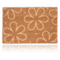 FUSSMATTE Natur Kokosfaser rutschfest 60x40 cm - Hellbraun, Kunststoff/Textil (60/40cm) - Relaxdays