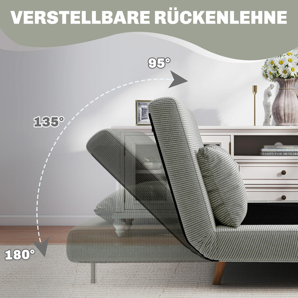 2-SITZER Schlafsofa Grau 141.0/90.0/81.0 cm - Grau, Textil (90/81/141cm)